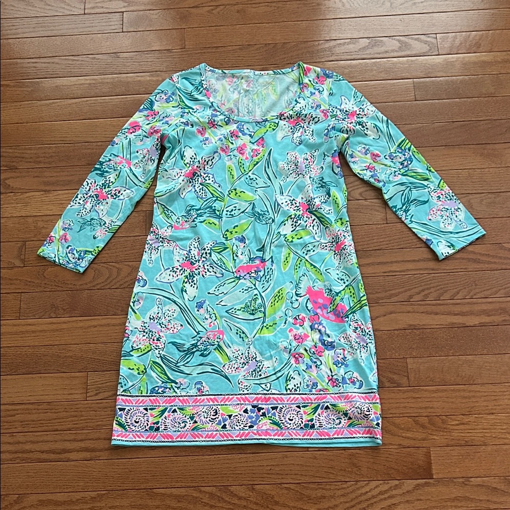 Lilly Pulitzer Beacon Dress in Blue and Pink Floral